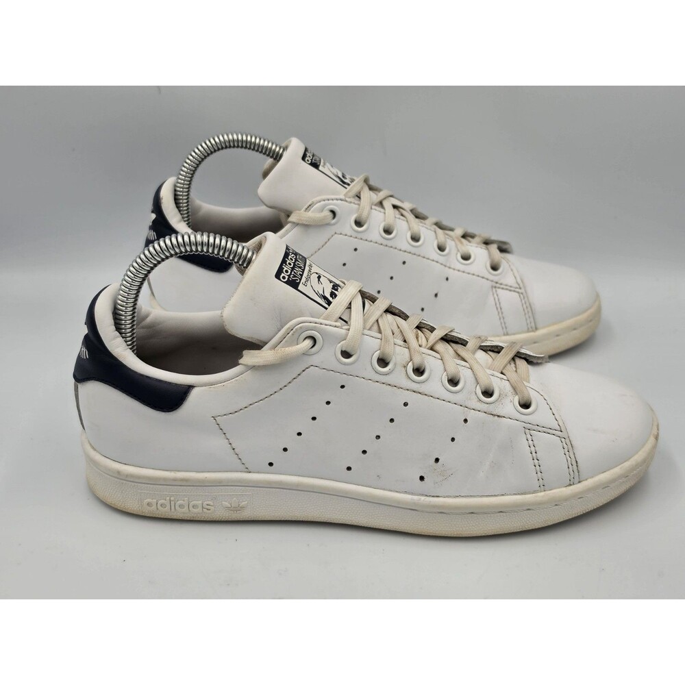 Adidas Stan Smith Shoes White Collegiate Navy Women's Size 6.5 S81020 Casual